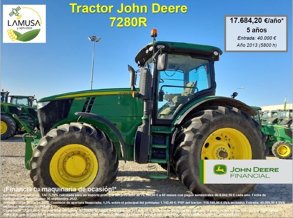 7280R John Deere 2013 financiado